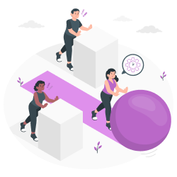 Efficiency focused leaders illustration